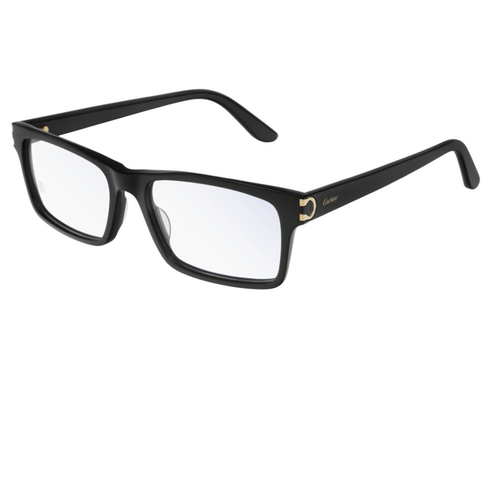 Black Cartier frames with transparent lenses comes with authenticity packinging